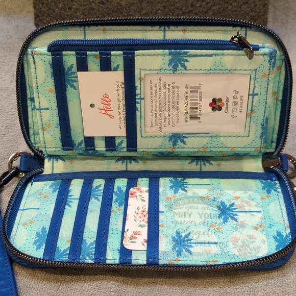 Lug Whirly RFID Wristlet Wallet - Azure Blue - NEW - Picture 8 of 15